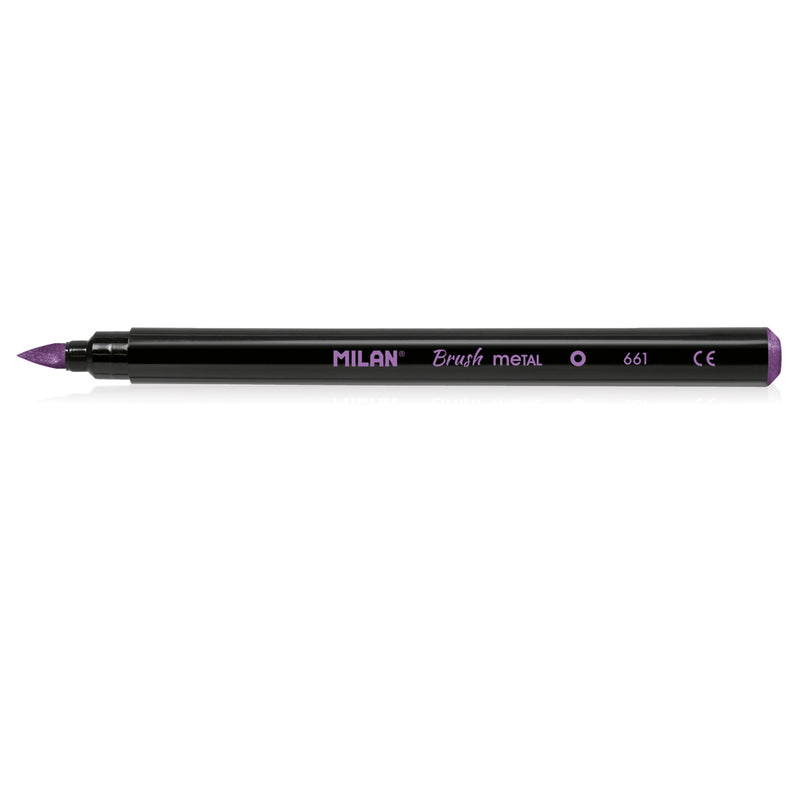 Milan Markers Brush Tip Metallic Pack of 6
