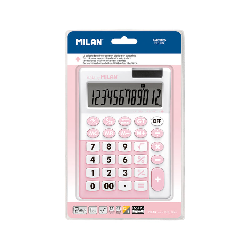 Milan Antibacterial 12 Digit Desk Calculator