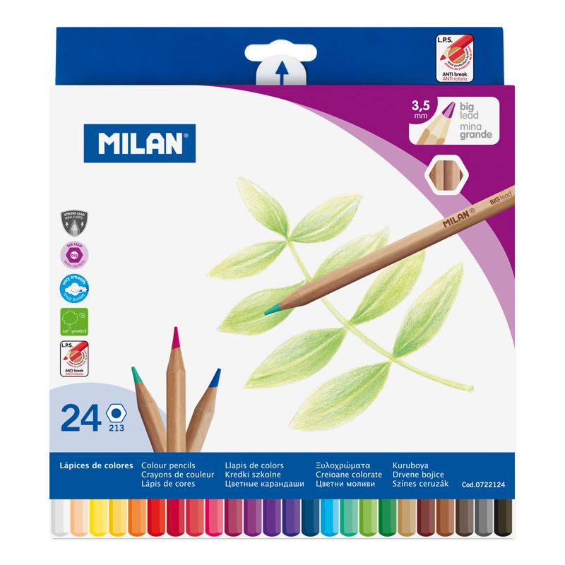 Milan Coloured Pencils Thick Lead Assorted