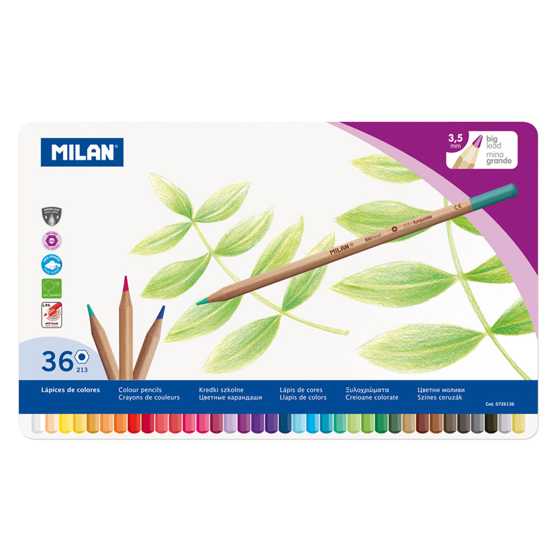Milan Coloured Pencils Thick Lead Assorted