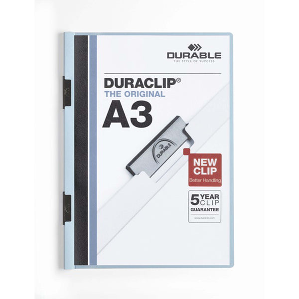durable duraclip document file a3 60 sheet blue