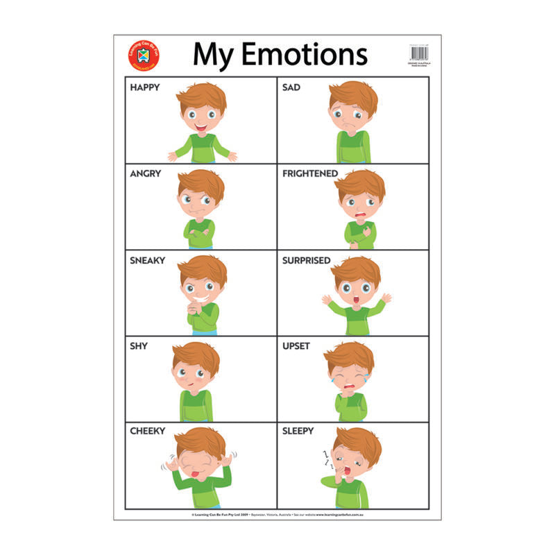 Learning Can Be Fun Wall Chart My Emotions Poster
