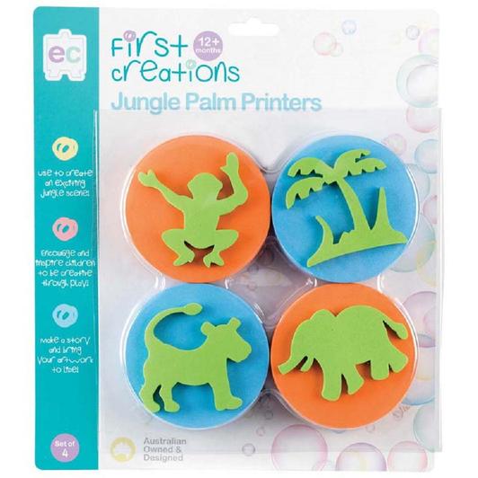 EC FIRST CREATIONS PRINTERS STAMP SET OF 4#Pattern_Jungle Palm