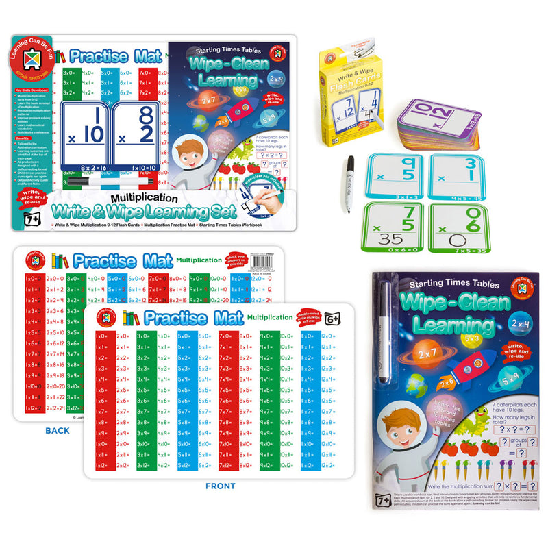 Learning Can Be Fun Write & Wipe Learning Set Multiplication