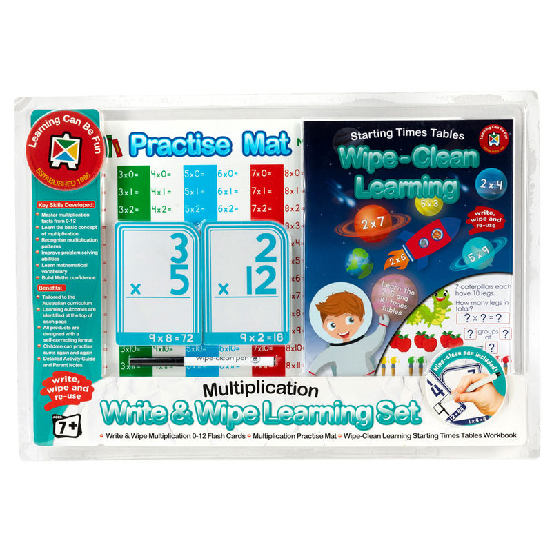 Learning Can Be Fun Write & Wipe Learning Set Multiplication