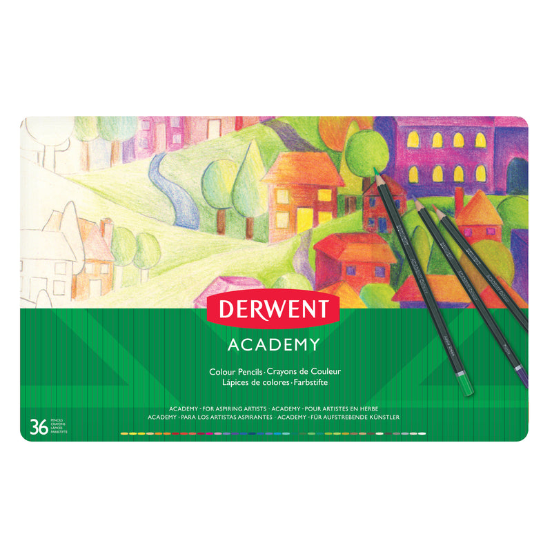 Derwent Academy Coloured Pencil Tin Of 36