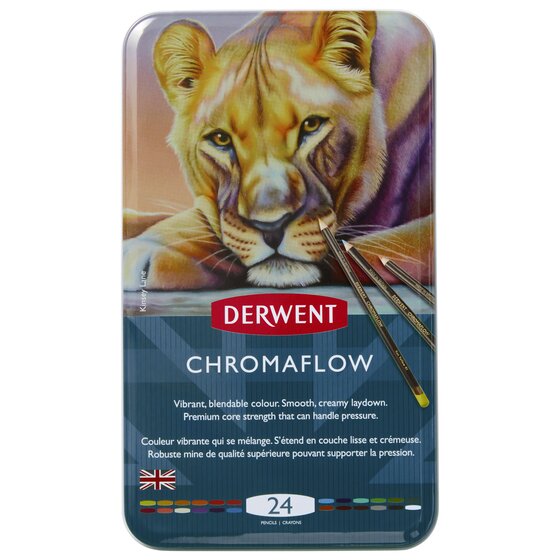 Derwent Chromaflow Coloured Pencils Tin