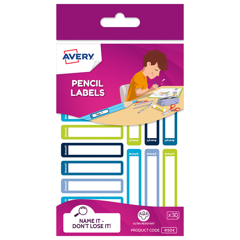 Avery Kids Pencil Labels 30 Pack