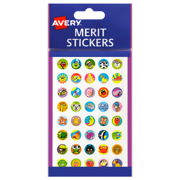 Avery Merit Stickers Mini Assorted Animals Round 13mm 800 Pack