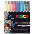 Uni Posca Marker 0.7mm 8 Piece Assorted Colours