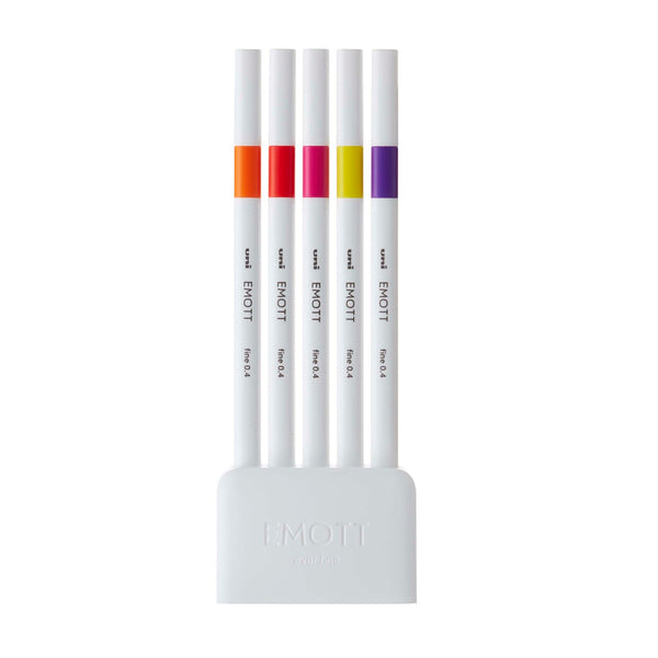 Uni Emott Everfine Art Fineliners 0.4mm No.2 Assorted Pack#Pack Size_PACK OF 5