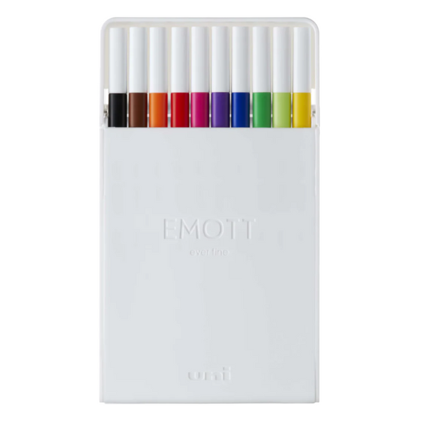 Uni Emott Everfine Art Fineliners 0.4mm No.1 Assorted Pack#Pack Size_PACK OF 10