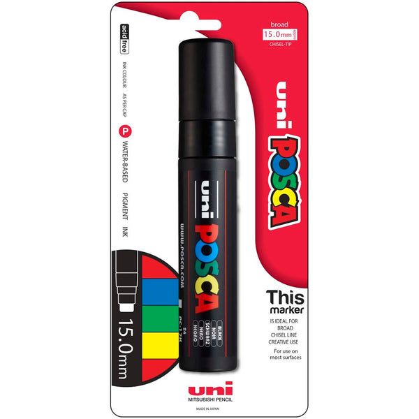Uni Posca Marker 15.0mm Extra-Broad Chisel Tip PC17K#Colour_BLACK