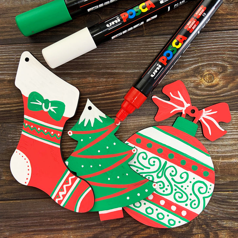 Uni Posca Marker Christmas Decorations Activity Pack 2