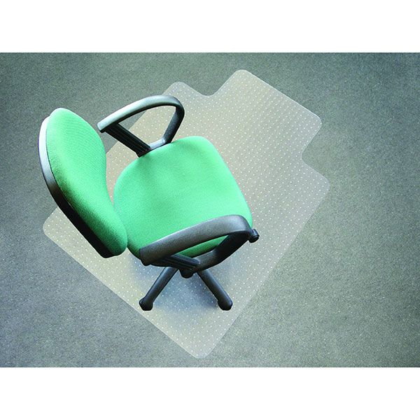 jastek chairmat budget pvc keyhole shape 91x122cm