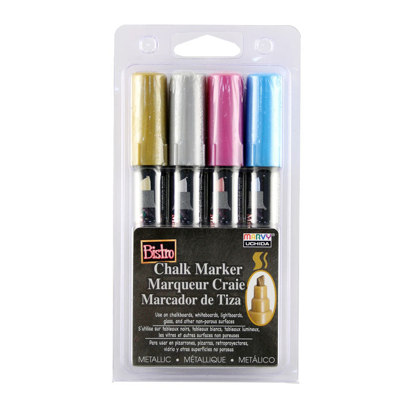 Marvy Bistro Chalk Marker 483 Chisel Set Of 4