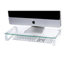 esselte monitor stand glass 60cm white legs