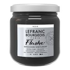 Lefranc & Bourgeois Flashe Printmaking Acrylic Paint 400ml#colour_BLACK