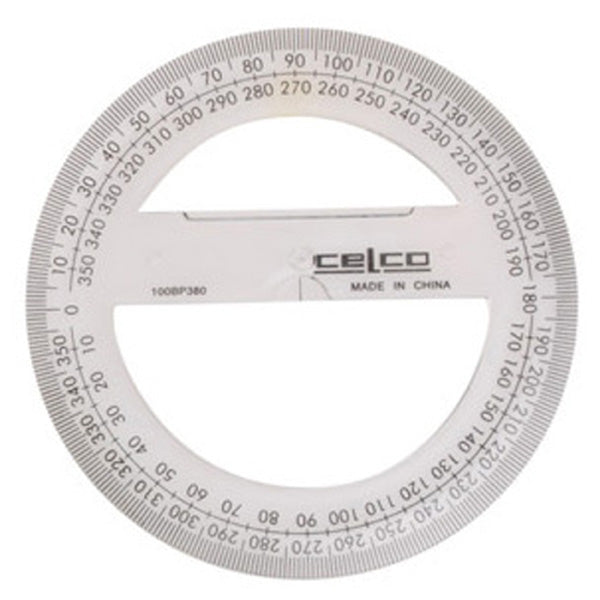 celco protractor 10cm 360 degrees