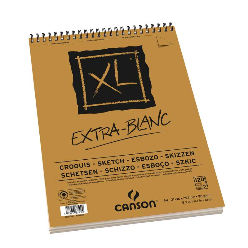 Canson XL Extra White Sketch Pad A5 90gsm (60 Sheets)