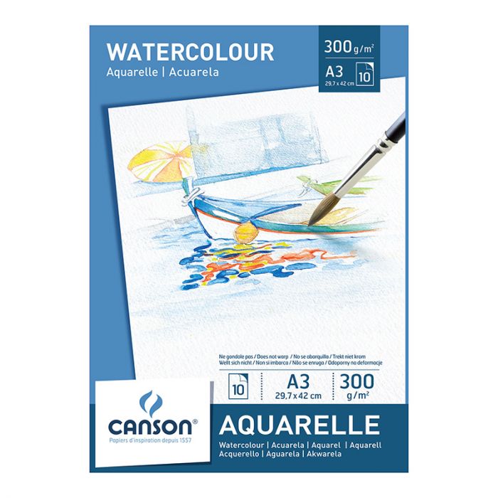 Canson Montval Watercolour 300gsm 10 Sheet Pads