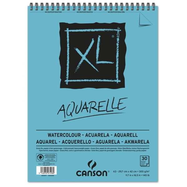 Canson XL Aquarelle Sketch Pad 300gsm 30 Sheets A4