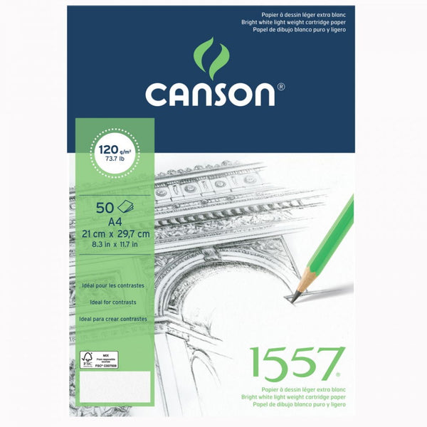 Canson 1557 120gsm 50 Sheet Pads#Size_A4