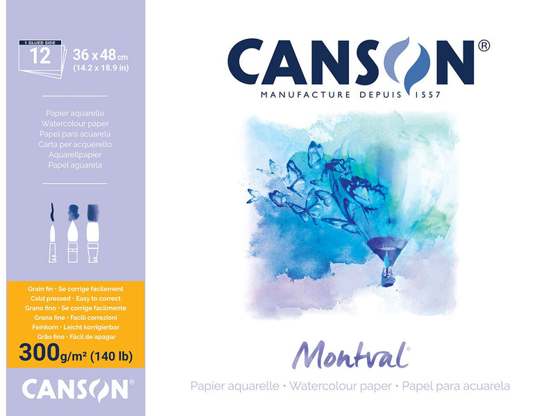 Canson Montval 300gsm 12 Sheet Watercolour Pads