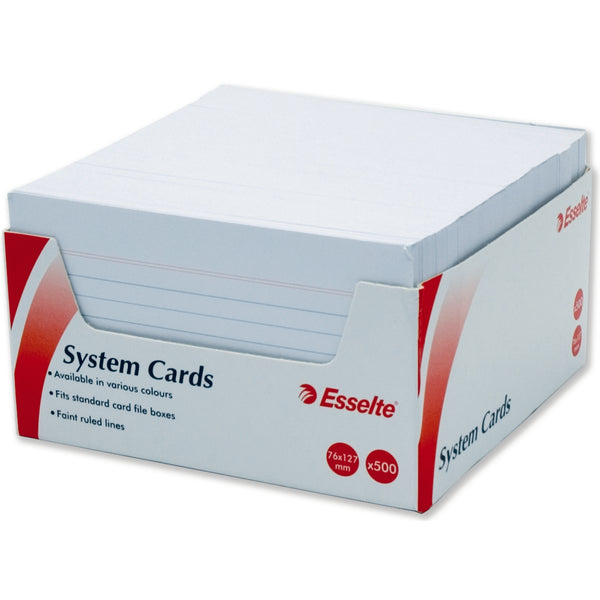 esselte system cards 127x76mm (5x3) pack 500#Colour_WHITE