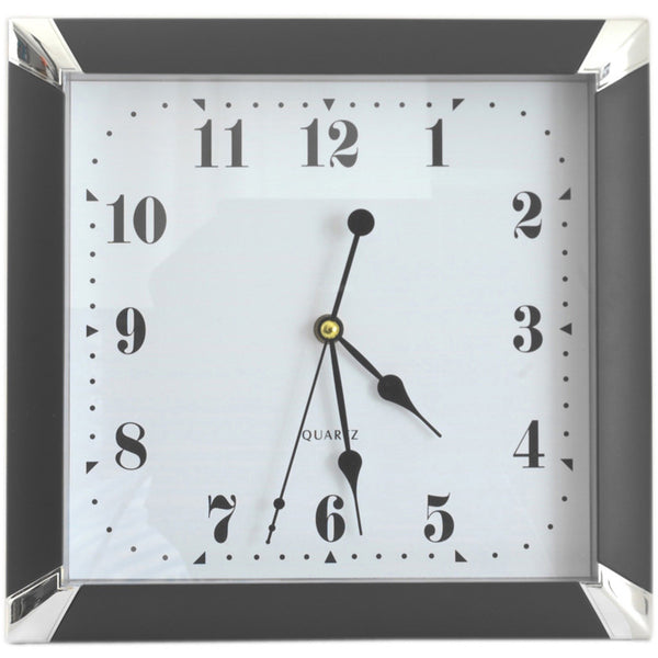 jastek square wall clock 29cm black