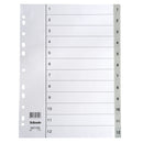 esselte indices polyprop a4 grey