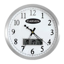 carven clock 350mm aluminium frame with lcd date