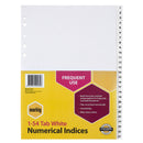 marbig® indices & dividers 1-54 tab polyprop a4