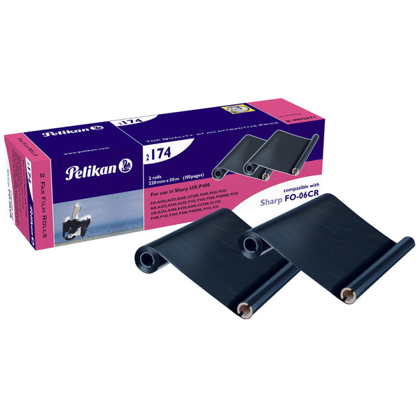 pelikan fax film compatible with sharp fo-06cr pack of 2
