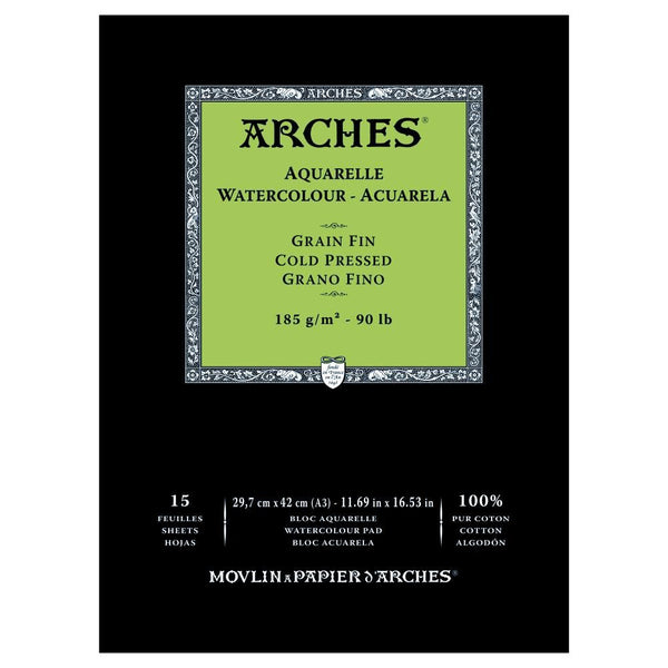 Arches Water Colour Pads 185gsm A3