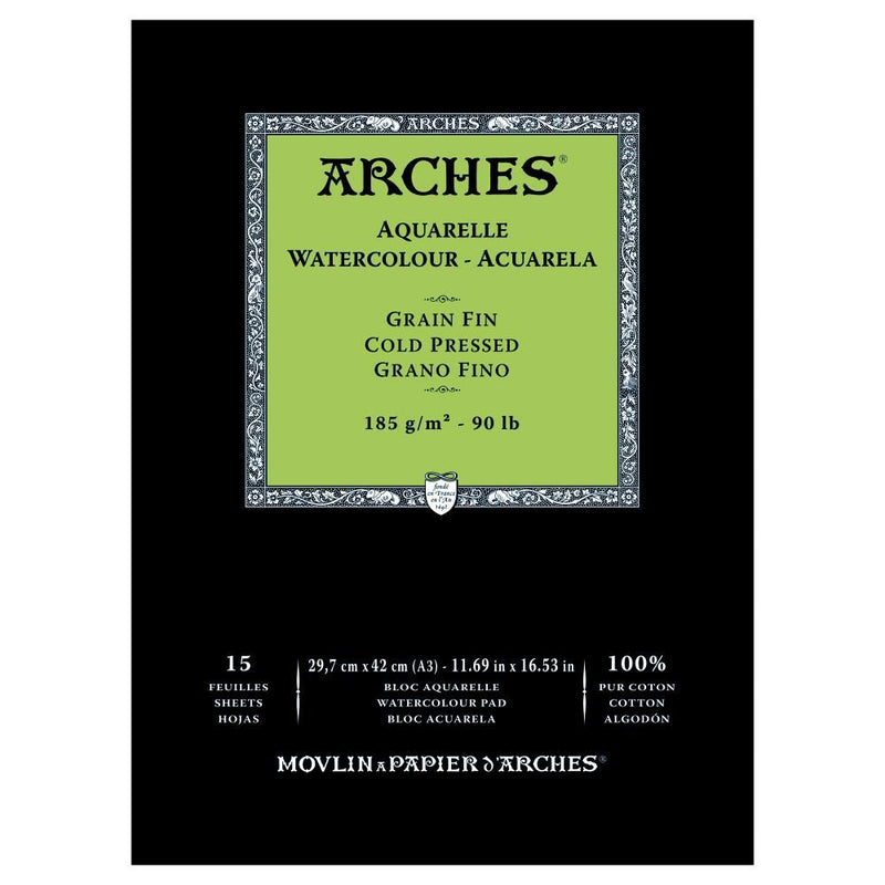 Arches Water Colour Pads 185gsm A3