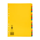 marbig® indices & dividers a-z tab manilla a4 brights