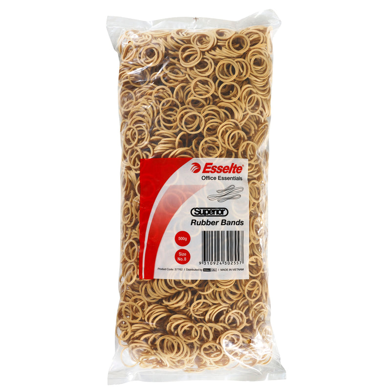 esselte superior rubber bands size 8 500gm bag