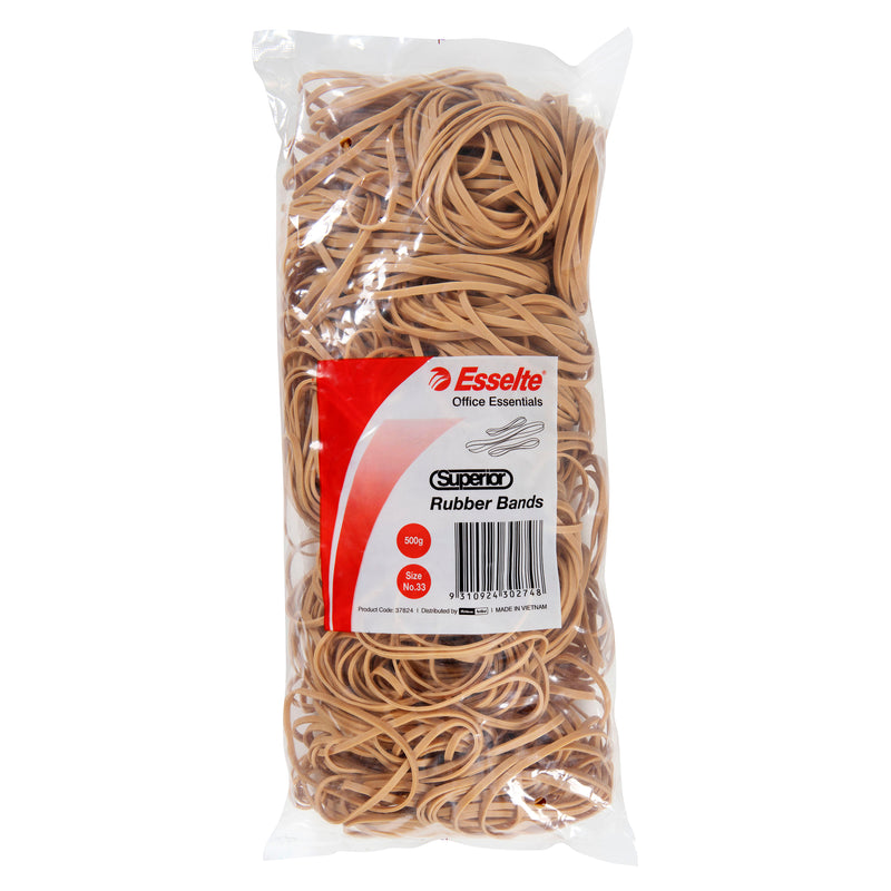 esselte superior rubber bands 500gm bag