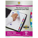 marbig professional indices & dividers 10 tab pp a4 multi coloured - pack of 10