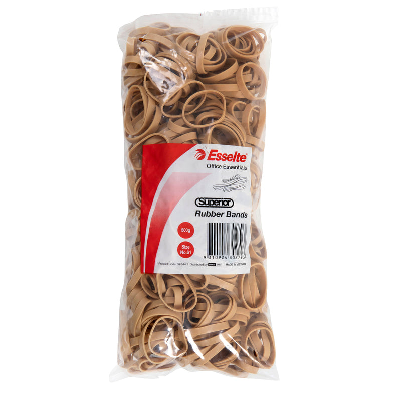 esselte superior rubber bands 500gm bag