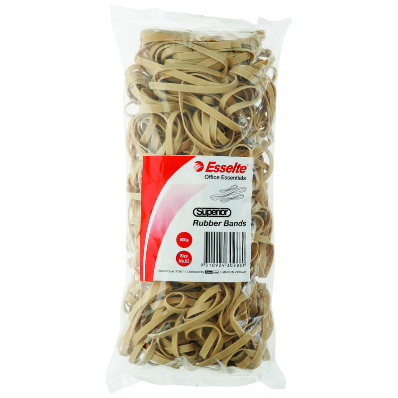 esselte superior rubber bands 500gm bag