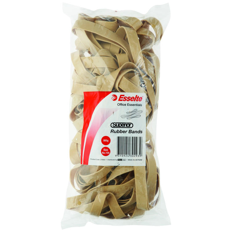 esselte superior rubber bands 500gm bag