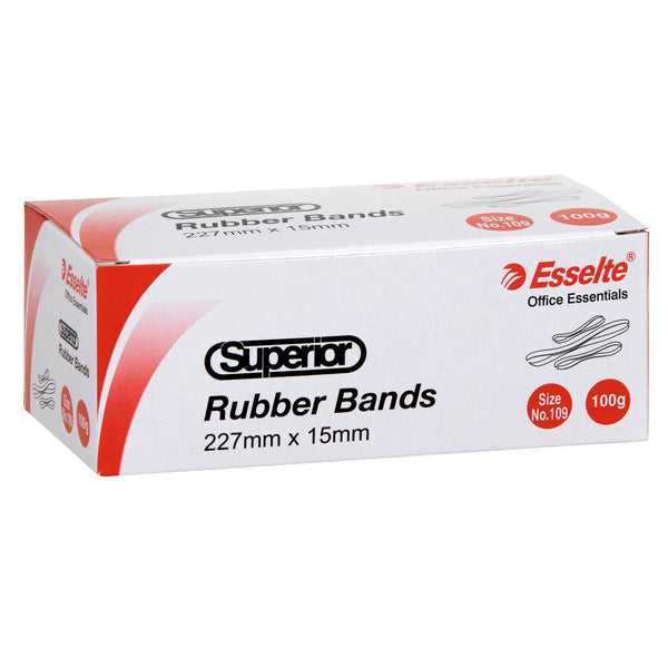 esselte superior rubber bands no.109 100gm bx