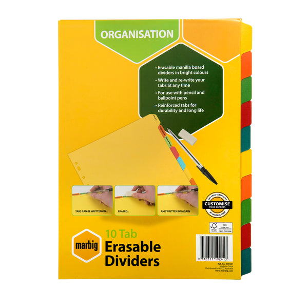 marbig® indices & dividers manilla a4 eraseable#tabs_10