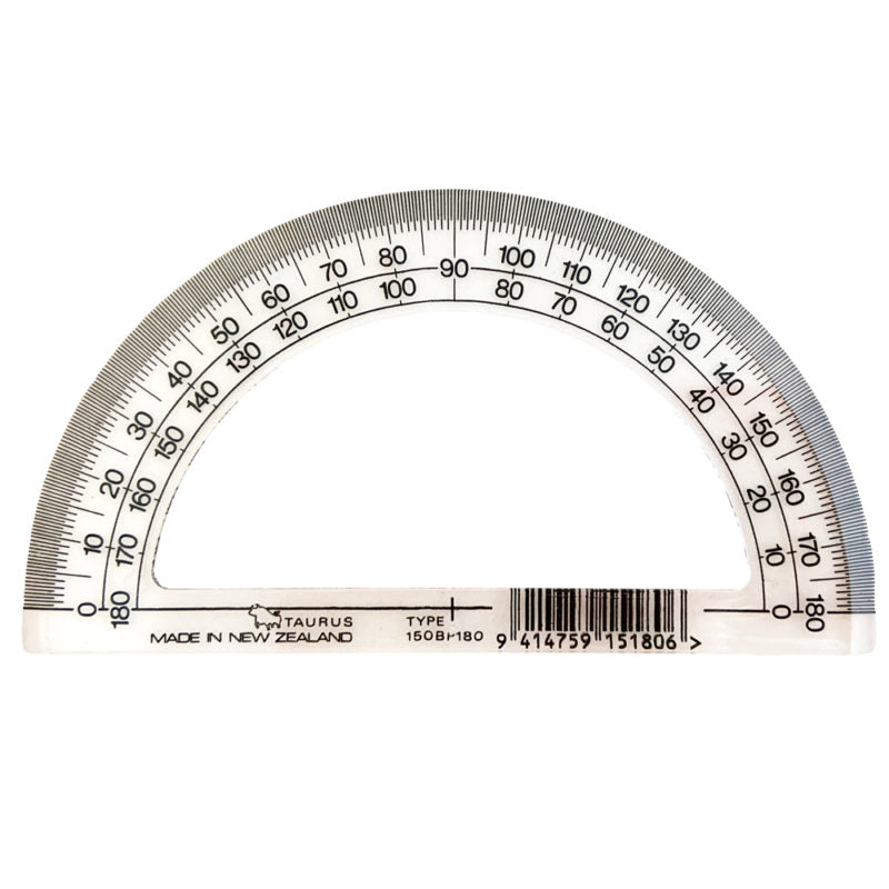 Taurus Protractor 180 Degrees 15cm Wide