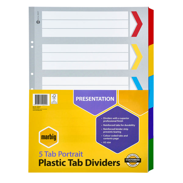 marbig® indices & dividers reinforced a3 portrait#tabs_5