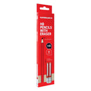 warwick hb pencil with eraser PACK OF 6