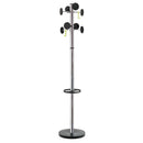 alba stan 3 coat rack silver / black