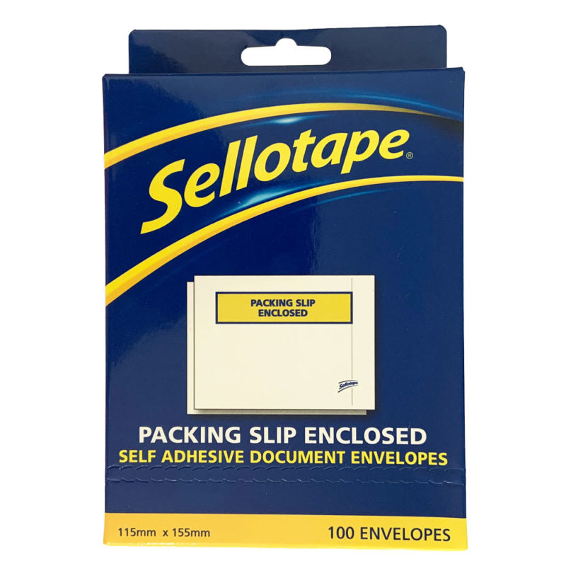 sellotape labelopes packing slip enclosed 115x155mm